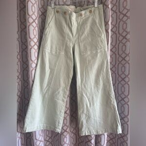 Pilcro Light Green Wide-Leg carpenter Pants